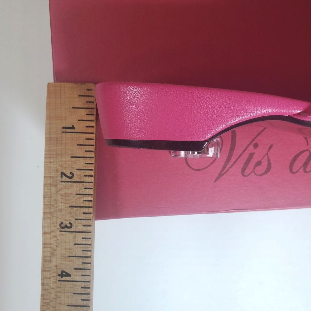 Vintage Vis A Vie Women’s Sandals Size 7M Pink Leather Toe Split Slip-On "Ariel" - Picture 7 of 11